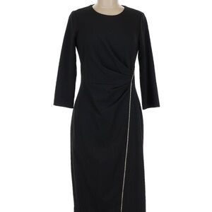 Calvin Klein Black Asymmetrical Sheath Dress